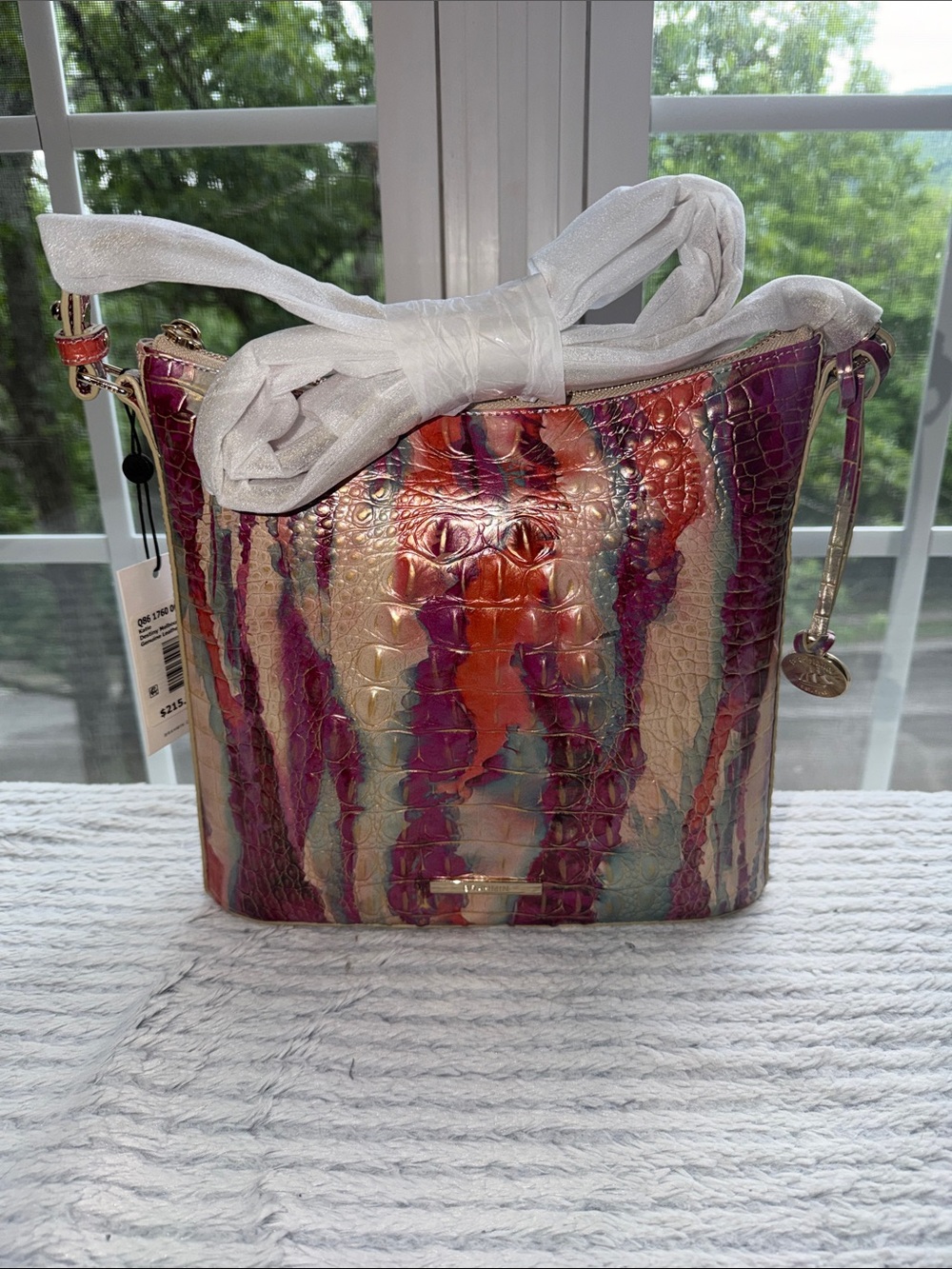 Brahmin Katie Destiny Melbourne Multicolor  Croc-Embossed Bag